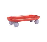 Plateau ovale Present Time Double Funky Rouge 16x6x2 cm