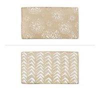 Plateau penjab beige 29x16 cm (1 modèle aléatoire) - Table Passion - Crème / Ivoire - Porcelaine Beige G