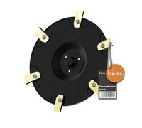 Plateau porte-lames beos Tuning pour 6 lames - Segway Navimow série H | Disque de coupe renforcé de fibres de verre - Ø 184 mm - Fabriqué en Allemagne
