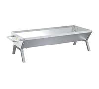 vidaXL Barbecue argenté 118x42x30,5 cm Acier inoxydable