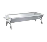 Plateau pour barbecue Argenté 118x42x30,5 cm Acier inoxydable