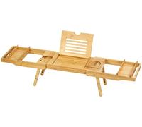 BadeStern Plateau pour lit et pont de baignoire en bambou extensible de 75 à 109 cm