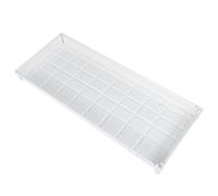 Plateau pour Plantes en Résine Épaissi, Plaque de Drainage Rectangulaire | Blanc, Design à Grain Sculpté, Fond Antidérapant et Réserve D’eau, Usage Intérieur Domestique