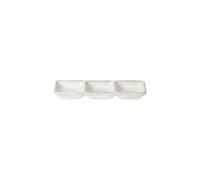 Plateau rectangulaire à 3 sections Costa Nova Roda (x2) Blanc 17,5x6,7x2,1 cm