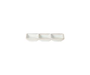 Plateau rectangulaire à 3 sections Costa Nova (x2) Blanc 17,5x6,7x2,1 cm