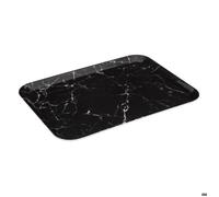 Plateau rectangulaire angulaire 33x43cm effet marbre noir - 5five