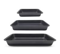 Plateau rectangulaire antiadhésif en acier inoxydable de 9/11/12 pouces, rôtissoire au four for biscuits, Muffins et cupcakes(12inch)