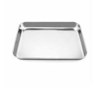 Plateau rectangulaire en acier inoxydable, assiette, plat à légumes 10 1/4 x 7 7/8 x 1 5/16 pouces