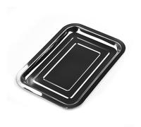 Plateau rectangulaire en acier inoxydable pour grille-pain et four, excellent choix pour les amateurs de biscuits (32 x 22 x 2 cm)