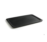 HENDI Plateau de Service rectangulaire, Surface antidérapante, GN 1/1, 325x530x(H) 18mm, Noir, Fibre de Verre et Caoutchouc