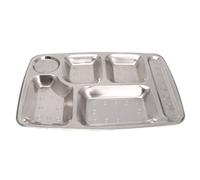 Plateau repas en acier inoxydable pour école, cantine, salle à manger, restaurant