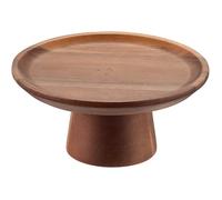 Plateau rond à dessert en bois - Présentoir à gâteaux avec socle - Idéal pour mariages fêtes et décorations de Noël -