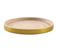 Plateau rond en bambou laqué