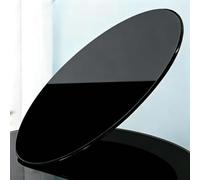 Plateau Rond en Verre de 1/4 Pouce d’Épaisseur pour Table de Cuisine-Café | Bord Lisse, Verre Trempé, Haute Densité, Portant, Inaltérable, Style Minimaliste(80CM(31.5IN))
