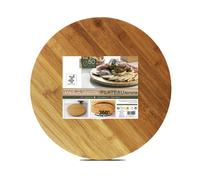 Plateau rond - JUANIO - Rotatif - Bambou 50 cm - Roulement à billes - Élégant