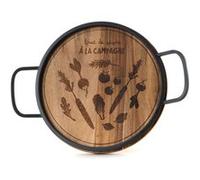 Plateau rond Maggie - Amadeus - Marron - Bois Marron G