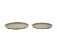 Plateau rond Mauro Ferretti Saturn (x2) Gris 33x2 cm / 27,5x2 cm