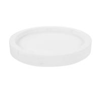 Plateau Rond pour Plantes D’intérieur en Plastique Blanc, Style Ciment | Base Épaisse et Robuste, Finition Minimaliste Élégante, pour Pots en Terre Cuite et Décoration de Table Basse