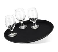 Plateau rond pour serveur - Antidérapant - 40 cm - Noir