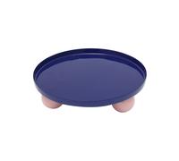 Plateau rond Present Time Double Funky Bleu 25x6,5x5x25 cm