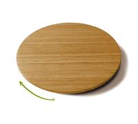 Plateau rond rotatif, plateau de service tournant, plat rond rotatif de table - Diamètre 35 x Hauteur 2.5 cm -JUANIO