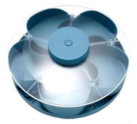 Plateau rotatif à 360 degrés Lazy Susan avec compartiments pour fromage, fruits, noix - Plateau de fête en ABS pour home cinéma - Gris (bleu)
