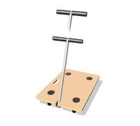 Plateau roulant charges lourdes EURO VANADIUM avec manche telescopique 200 kg plateau bois 60 x 45 cm 4 roues pivotantes