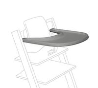 Plateau Stokke, Gris Tempête - Compatible avec le Baby Set Tripp Trapp - Facile à nettoyer - Fabriqué en plastique sans BPA - Convient aux petits de 6 à 36 mois