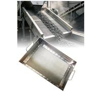 Plateau tamis inox rectangulaire sur mesure, tamis 12 ou 100 mailles | Bac filtrant en sur mesure for la cuisson, la poudre d'herbes, le laboratoire et le tri des matériaux(23.6x19.7in/Me-sh:100)