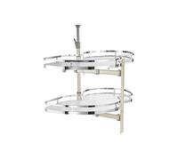 Plateau tournant DG-668R pour placard d'angle - 91,4 cm - 2 niveaux - Fermeture douce