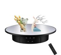 Plateau Tournant ÉLectrique 20cm, Plateau Tournant Rotatif, Table Tournante Rotative ÉLectrique Rechargeable USB, 3 Vitesses et 3 Angles RéGlables, pour Photographie Bijoux Montres VidéO Live (Noir)