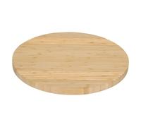Plateau Tournant en Bambou Rainuré 35cm Naturel
