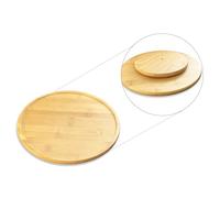 Plateau tournant en bois - 30 cm - Grand plateau de service rotatif Lazy Susan - Support rotatif à gâteaux - Support à épices pour gâteau de cuisine - Organiseur pour salle à manger et décoration de