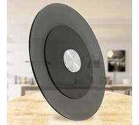 Plateau Tournant en Verre pour Table à Manger, 60/70/80 cm Rond Dessus de Table, Grand Plateau Tournant Rotatif pour Repas Familial(Black,90cm/35in)