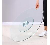 Plateau Tournant En Verre Pour Table De Salle À Manger Plateau Rotatif 70/80/90 Cm Plateau De Service Rotatif Lazy Susan Rotation Silencieuse Et Douce, Facile À Partager Les Aliments(70CM/27IN)
