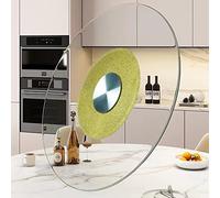 Plateau Tournant En Verre Trempé Plateau Rotatif Rond Pour Table À Manger | Plateau De Service 70 90 100cm Lazy Susan Plateau Rotatif Pour Réunion De Famille, Charge De Chargement 250Kg(80CM/31in)