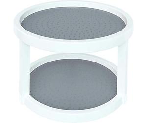 Plateau Tournant Lazy Susan À Deux Niveaux De 10 Pouces - Support À Épices Rotatif Pour Une Organisation De La Cuisine Et Un Accès Facile