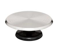 Plateau Tournant Pour Gâteau Rebord 31cm Argent