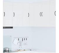 vidaXL Meuble mural de cuisine Blanc brillant 57 x 57 x 80 cm