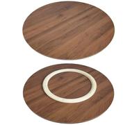 Plateau tournant rond Lazy Susan - 120 cm - Plateau de service rotatif en bois pour table de salle à manger, centre de table, parfait pour la maison, le café, l'hôtel et les fêtes