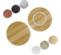 Plateau tournant rond Lazy Susan de 101,6 cm - Plateau de service en bois pour centre de table de salle à manger Plateau rotatif en noyer clair 70 cm - Parfait pour recevoir et servir