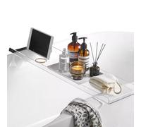 Plateau transparent pour baignoire de bain, rangement pour boules de bain, dessus de baignoire, plateau de rangement pour baignoire, étagère de pont, en acrylique, pour conteneur de tablette, TEL