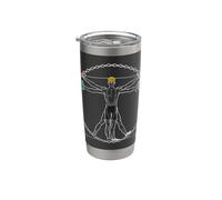 Plateau Vitruvien Cycliste Vélo de route et Gravel Biking Art Gobelet isotherme en acier inoxydable double paroi