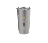 Plateau Vitruvien Cycliste Vélo de route et Gravel Biking Art Gobelet isotherme en acier inoxydable double paroi