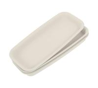 Plateaux à Eau pour Pots de Fleurs 3 Pièces Plastique | Rectangulaires, Fond Plat Lisse, 24x11x2,5cm, pour Bonsaï, Patios, Rebords de Fenêtre