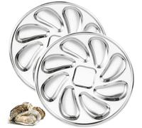 Plateaux à huîtres inox 2 pièces avec trempette