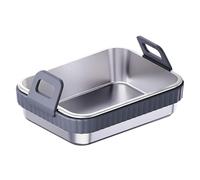 Plateaux Air Fryer pour four | Grille pour barbecue avec poignée en silicone | Plateau de four pour cuire frire, préparer des repas, barbecue à la maison, réunions, utilisation