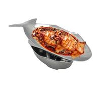 Plateaux Alimentaires Pour Plateau De Poisson - Assiette De Service | Côtière, Plat À Rôtir En Métal, Panneau Prêt À Griller, Plateau De Cuisson Rustique | Scène De Barbecue, Moment D'installatio