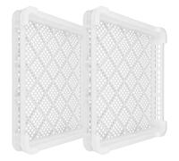 Plateaux de Congélation Empilables Lot de 2 en Plastique Blanc | Panier Grillagé pour Produits et Fruits de Mer, Entretien Facile, Usage en Cuisines Pro et Chambre Froide