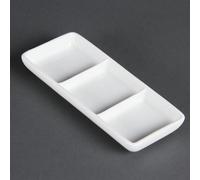 Plateaux de présentation triples Olympia Whiteware (12 pièces)